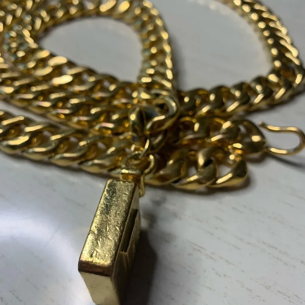 1970s Chanel Gold Toned Perfume Chain Belt Necklace Vintage Pristine condition
